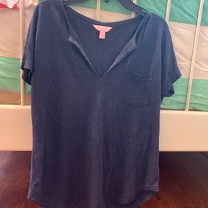 Navy Lilly Pulitzer Blouse- Size XS